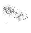 OVEN DOOR Diagram and Parts List for JGSP44AEV1AA  General Electric Range