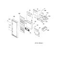 CONTROL PANEL Diagram and Parts List for JKP77WV1WW  General Electric Microwave Oven Combo