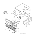 CONTROL PANEL Diagram and Parts List for JKP18BW1BB  General Electric Wall Oven