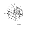LOWER DOOR Diagram and Parts List for JKP27BW1BB  General Electric Wall Oven