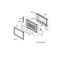 MICROWAVE OVEN DOOR Diagram and Parts List for JTP95BW1BB  General Electric Microwave Oven Combo