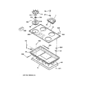 COOKTOP Diagram and Parts List for JGP626WEV3WW  General Electric Cooktop
