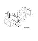 MICROWAVE DOOR Diagram and Parts List for JKP69WW1WW  General Electric Microwave Oven Combo