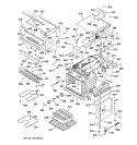 OVEN BODY Diagram and Parts List for JKP69WW1WW  General Electric Microwave Oven Combo