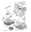 BODY PARTS Diagram and Parts List for GSD4410X73AA  General Electric Dishwasher