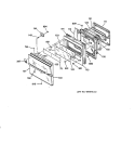 DOOR Diagram and Parts List for JMP28BW2WH  General Electric Range