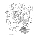 UPPER BODY Diagram and Parts List for ZET757BW2BB  General Electric Wall Oven