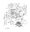 OVEN BODY Diagram and Parts List for ZET737BW2BB  General Electric Wall Oven