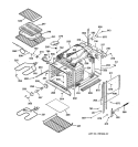 BODY PARTS Diagram and Parts List for ZEK737BW2BB  General Electric Wall Oven