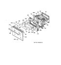 DOOR Diagram and Parts List for ZEK737BW2BB  General Electric Wall Oven