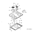 COOKTOP Diagram and Parts List for RB756GT3WW  Hotpoint Range