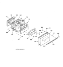 OVEN DOOR Diagram and Parts List for RB757WT3WW  Hotpoint Range