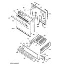 DOOR & DRAWER PARTS Diagram and Parts List for RGB508BPW1AD  Hotpoint Range