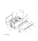 DOOR Diagram and Parts List for RB787WT4WW  Hotpoint Range