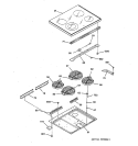 COOKTOP Diagram and Parts List for RB557GV3WH  Hotpoint Range