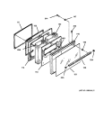 DOOR Diagram and Parts List for RB754GY1WH  Hotpoint Range