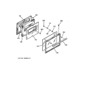 DOOR Diagram and Parts List for RF512GL2  Hotpoint Range