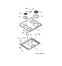 COOKTOP Diagram and Parts List for RB754PY1AD  Hotpoint Range