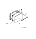 DOOR Diagram and Parts List for RB502S3WH  Hotpoint Range