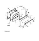 DOOR Diagram and Parts List for RB557GY2WH  Hotpoint Range