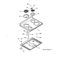 COOKTOP Diagram and Parts List for RB756GT4WW  Hotpoint Range