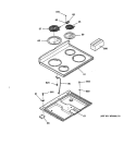 COOKTOP Diagram and Parts List for LEB133GS1WW  General Electric Range