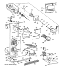 FREEZER SECTION Diagram and Parts List for MRSC20KWXDAD  General Electric Refrigerator