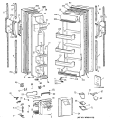 DOORS Diagram and Parts List for MSG24GRXDWW  General Electric Refrigerator