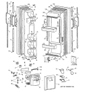 DOORS Diagram and Parts List for MSG25GRYDWW  General Electric Refrigerator