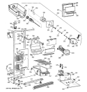 FREEZER SECTION Diagram and Parts List for MSK20GWYDAA  General Electric Refrigerator