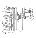 FRESH FOOD DOOR Diagram and Parts List for MSK27DHXDWH  General Electric Refrigerator