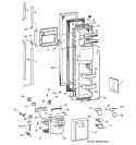 FREEZER DOOR Diagram and Parts List for MSK27PFXDWW  General Electric Refrigerator