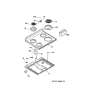 COOKTOP Diagram and Parts List for LEB116GT1WH  General Electric Range
