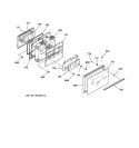 DOOR Diagram and Parts List for LEB326GT4WH  General Electric Range