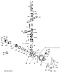 Section Diagram and Parts List for GSD1100G05  General Electric Dishwasher