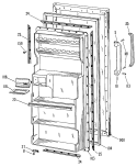 Section Diagram and Parts List for TA11SKBRWH  General Electric Refrigerator