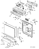 Section Diagram and Parts List for GSD1100M20  General Electric Dishwasher