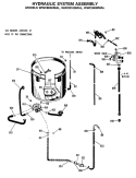 HYDRAULIC SYSTEM ASSEMBLY Diagram and Parts List for WWC8000MAL  General Electric Washer