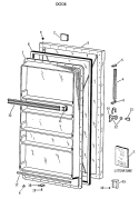 DOOR Diagram and Parts List for FF16DSARWH  General Electric Freezer