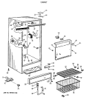 CABINET Diagram and Parts List for FF16DSARWH  General Electric Freezer
