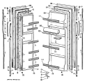 Section Diagram and Parts List for TFX20ZRAAD  General Electric Refrigerator