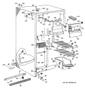 Section Diagram and Parts List for TFX20ZRAAD  General Electric Refrigerator
