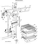 FRESH FOOD SECTION Diagram and Parts List for TFX22PRAWH  General Electric Refrigerator