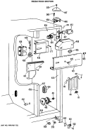 FRESH FOOD SECTION Diagram and Parts List for TFEA22RRAAD  General Electric Refrigerator