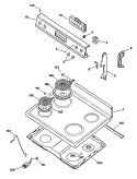 Section Diagram and Parts List for JBP45G*R3  General Electric Range
