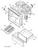Section Diagram and Parts List for JBP45G*R3  General Electric Range