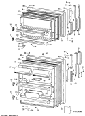 Section Diagram and Parts List for TBX18GPARAD  General Electric Refrigerator