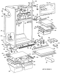 Section Diagram and Parts List for TBXA25FRDRAD  General Electric Refrigerator