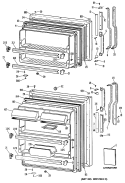 Section Diagram and Parts List for TBX18JPWRAD  General Electric Refrigerator