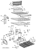 Section Diagram and Parts List for TBX18ZPARAD  General Electric Refrigerator